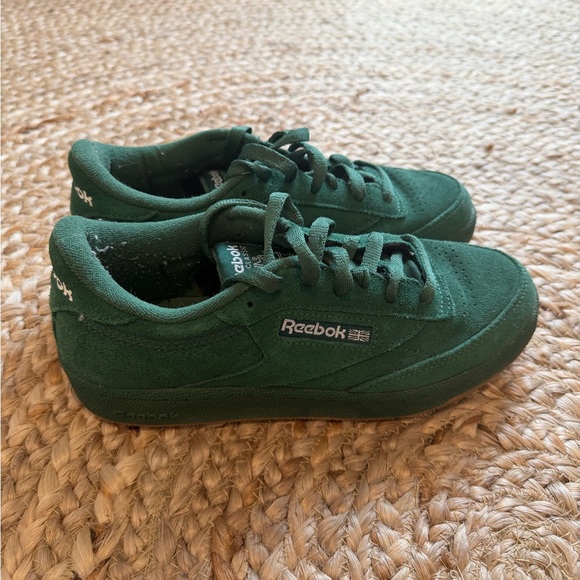 Reebok Classic Low-Top Suede Sneakers in Forest Green - Picture 3 of 5